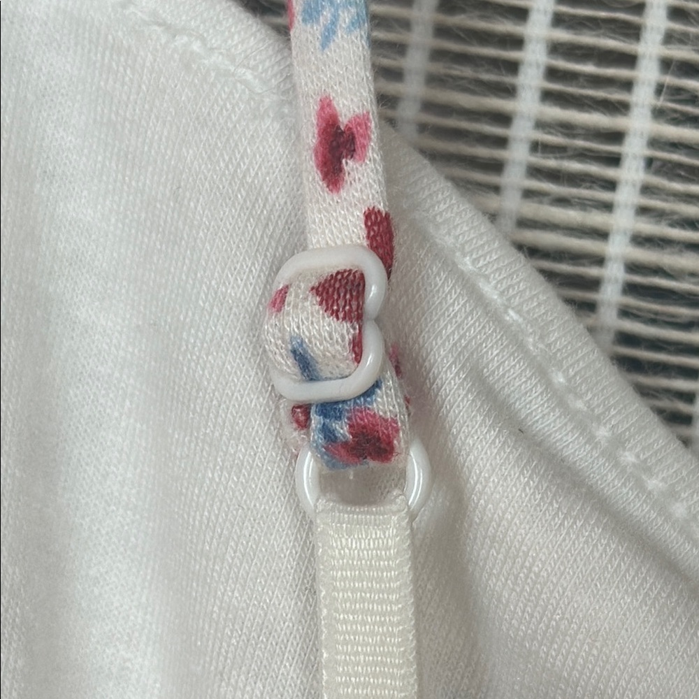 Old Navy Red and White Asymmetrical Ruffled Bodysuit - Picture 6 of 7